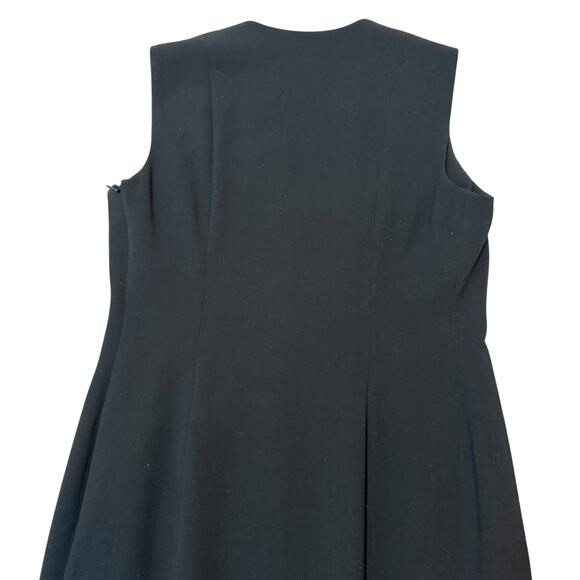 Ralph Lauren Black Label Wool Sheath Dress Square Notch Neck Black - Size 10 - Picture 8 of 11